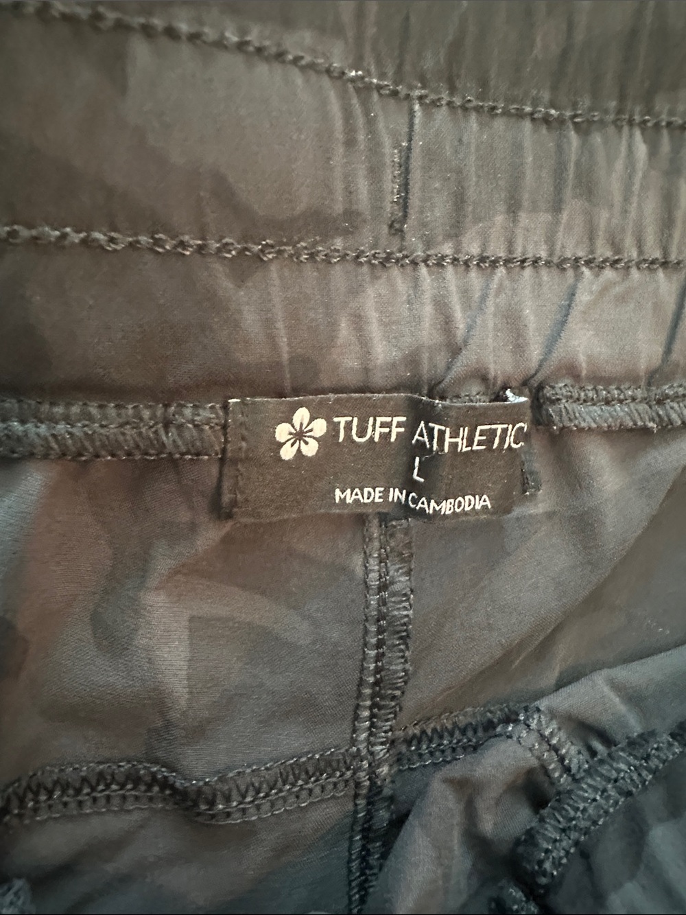 Tuff Athletics Black & Gray Camo Performance Shorts - Picture 2 of 6
